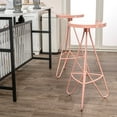 thumbnail image 6 of Trinity 30" Modern Industiral Iron Tripod Backless Bar Stool, Pink Frame, 6 of 9