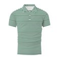 thumbnail image 5 of Kovlvoll Men's Shirts Summer Fashion Striped Buttons Lapel Collared Short Sleeve Loose Casual Basic Tee Shirt, 5 of 5