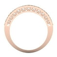 thumbnail image 4 of Dazzlingrock Collection 0.65 Carat (ctw) 14K Round Champagne & White Diamond Anniversary Wedding Band, Rose Gold, Size 4.5, 4 of 6