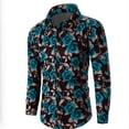 thumbnail image 3 of Camisa informal novedosa con estampado de rosas para hombre, con estampado de San Valentín, para uso diario, con solapa, manga larga, color rojo, tallas S a 5XL, envío rápido, 3 of 5