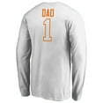 thumbnail image 3 of Men's White Tennessee Volunteers #1 Dad Long Sleeve T-Shirt, 3 of 3