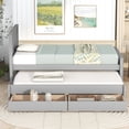 thumbnail image 2 of Gray twin platform bed with trundle / Provides storage and relaxation space, 2 of 2