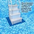 thumbnail image 2 of Stay-Put Swimming Pool Ladder Mat - Non-Slip, Wide Ribbed, Protective Pad, 36 Inches x 36 Inches, 0.125 Inch Thick, Powder Blue, Made in USA, 2 of 8