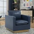 thumbnail image 2 of HomeStock Southwestern Sanctuary Leather Accent Armchair With Gold Frame-Color:Navy blue, 2 of 5