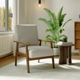 thumbnail image 4 of ZARKEA Linen Accent Chair - Linen Accent Chair Living Room Chair with Soft Padded Seat & Backrest, 4 of 5