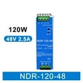 thumbnail image 2 of Entrée NDR120W 100V - AC à DC Rail DIN Industriel Alimentation de Commutation Type NDR 12/24/48V, Refroidissement Intelligent, 2 of 7