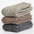 thumbnail image 3 of Men's Super Thick Heavy Thermal Merino Wool Warm Winter Crew Socks(Pack of 3) Assorted Colors, 3 of 7
