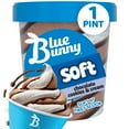 thumbnail image 3 of Blue Bunny Soft Chocolate Cookies and Cream Swirl Iced Frozen Dessert, 16 fl oz Pint, 3 of 14