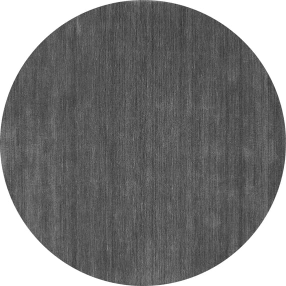 Ahgly Company Indoor Round Abstract Gray Contemporary Area Rugs, 7' Round