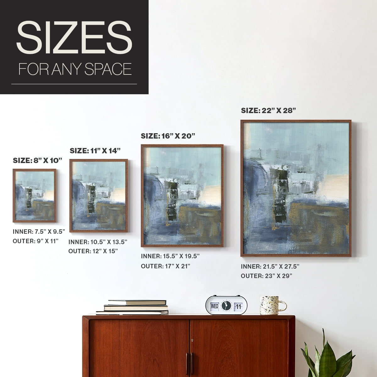 Sand Pond Summer I in Brown Solid Wood 11 x 14 Framed Print