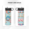 thumbnail image 3 of Easygdp Colorful Donut 18oz Sports Insulated Kettle With Straw Insulated Water Bottle For Running Hiking Cycling Climbing Man'S Womens Sports Water Bottle, 3 of 8