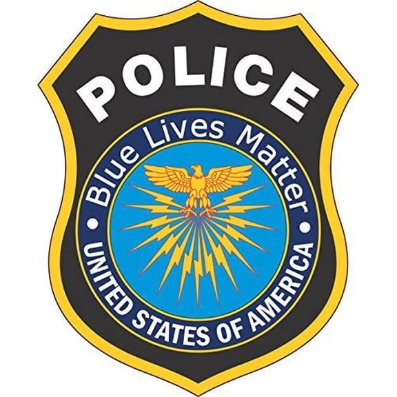 3in x 3.75in Blue Lives Matter Sticker Police Support Political