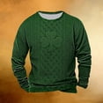 thumbnail image 2 of Tops para Mujeres de Moda Otoño Día de San Patricio Impresión Suelto Cuello Redondo Sudadera de Manga Larga, 2 of 3