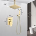 thumbnail image 3 of Cfowner Gold Shower System- 12 Inches Ceiling Shower Faucet Set with Shower Head, Handheld-Shower Combo Set for Bathroom-Easy Installation- Eco-Friendly, 3 of 6