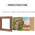 thumbnail image 3 of 6x6 Collage Picture Frames Set of 2, Rustic Wooden Real Glass Vertical Hanging 3 Opening 6 by 6 Photo Frame, Rustic Brown, 3 of 6