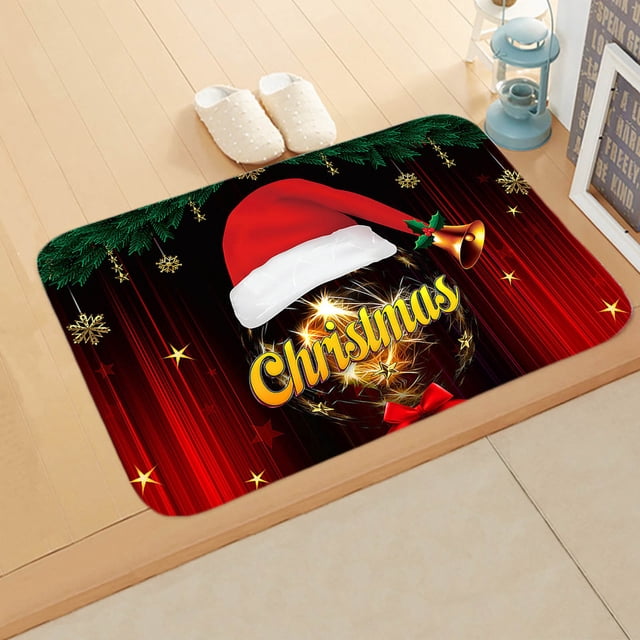 Felpudo Navideño Antideslizante para Puerta de Cocina y Baño, 50 X 80 Cm
