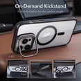 thumbnail image 4 of XUCP-pour iPhone 13 Pro Max Étui Magsafe avec Support, Protection de Qualité Militaire, Support Anneau avec Caméra Intégrée, Dos Résistant aux Rayures, Étui Classique avec Support pour iPhone 13 Pro Max, Noir Clair, 4 of 4