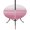 Pink, variant on Round Outdoor Tablecloth with Umbrella Hole and Zipper, Purple White Ombre Tablecloth with Elastic Waterproof, Modern Romantic Gradient Stripes Patio Table Covers for 36" - 44" Picnic Pool Tables