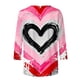 thumbnail image 5 of Xuyuer Valentine's Day 3/4 Sleeve Tee - Ladies' 3/4 Sleeve Printed T-Shirt for Romantic Date Nights, Love-Themed Photo Shoots, Unique Heart Pattern Statement Wear & Couples' Matching Style, 5 of 6