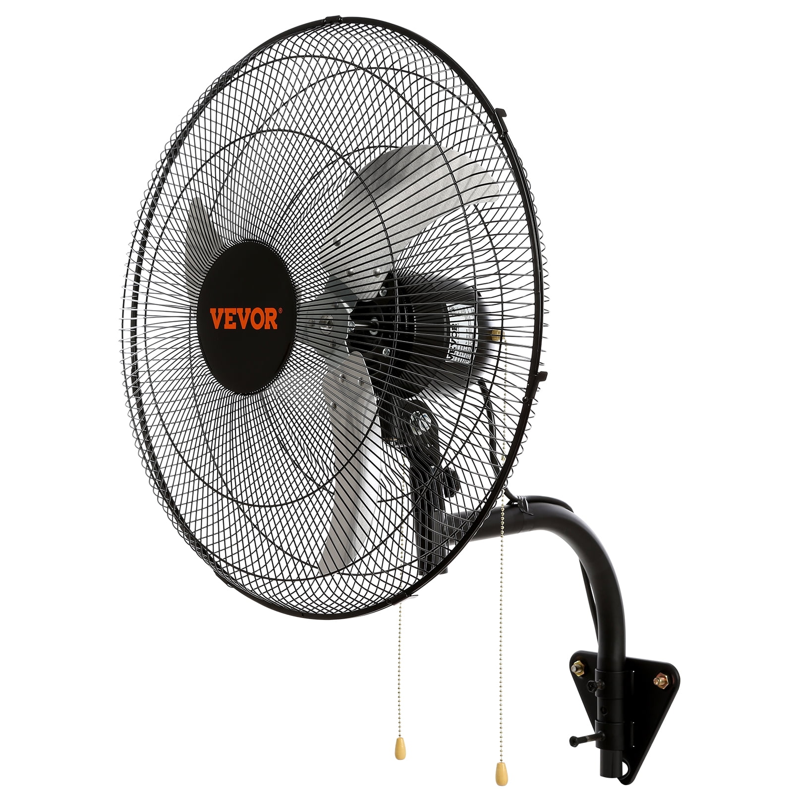 VEVOR Wall Mount Fan, 2 PCS 20 inch Oscillating, 3-speed High Velocity Max. 4000 CFM Industrial Wall Fan for Indoor, Commercial, Residential, Warehouse, Greenhouse, Workshop, Basement, Garage,Black