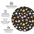 thumbnail image 3 of Lsque Flower Butterfly Pattern 4" Drink Coasters Set of 4, PVC Leather Absorbent Coasters, Table Coaster Set Decorative Coffee Cup Coasters Housewarming Gift -Round Shape, 3 of 6