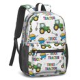 thumbnail image 2 of Tractor and Wheelbarrows White Pattern 17" School Backpacks for Teens,Waterproof Oxford Fabric,S-Shape Padded Straps for School,Travel,Hiking,Camping, 2 of 6