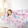 thumbnail image 5 of Feelyou Kawaii Axolotl Teens Bedding Comforter Set, Pink Blue Dreamy Animal Twin Comforter Sets, Cartoon Love Heart Reversible Bedding Set, Microfiber Bedroom Decor, 2 Pieces, 5 of 9