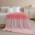 thumbnail image 2 of Throw Blanket for Couch Red Pink Ombre Soft Fleece Flannel Blankets Cozy Lightweight Blanket for Home Sofa Living Room Gradient Gradual Color Bed Throws 40" x 50", 2 of 9