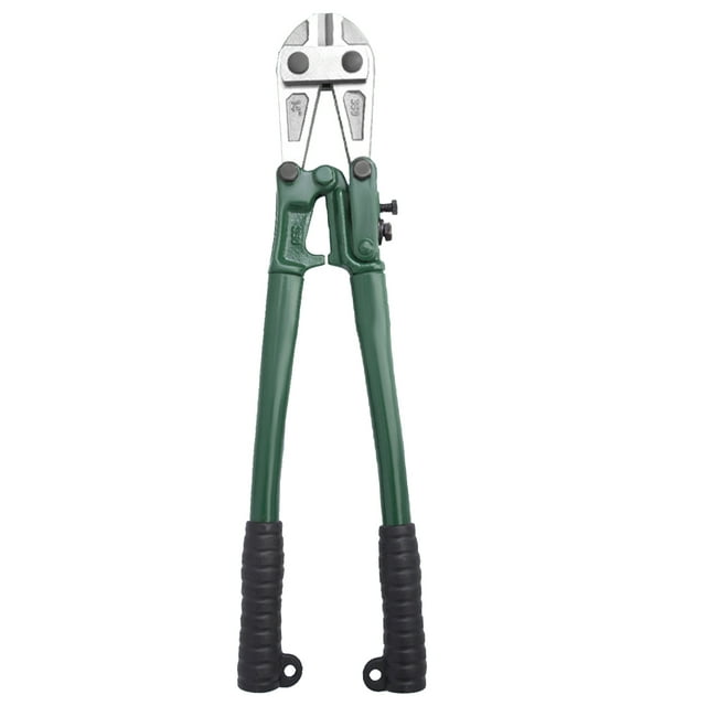 Graflsoa TUOSEN Heavy-Duty Bolt Cutter - 14-Inch Green & Silver Steel Wire Cutter with Rubber Grip, Manual Rebar Shear Tool for Cutting Wires and Rods
