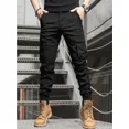 thumbnail image 1 of Pantalones Cargo Para Hombre Joggers Elegantes E Informales,Negro,M(32), 1 of 9