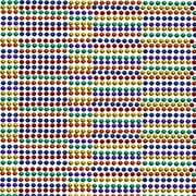 33 inch 7mm round metallic rainbow 6 section mardi gras beads - 6 dozen (72 necklaces)
