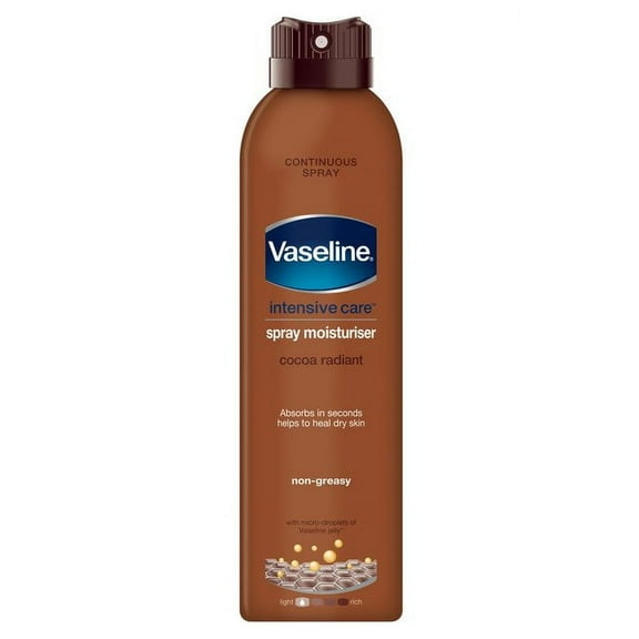 Vaseline Spray & Go Cocoa Body Moisturiser 190ml - European Version NOT North American Variety - Imported from United Kingdom by Sentogo - SOLD AS A 2 PACK