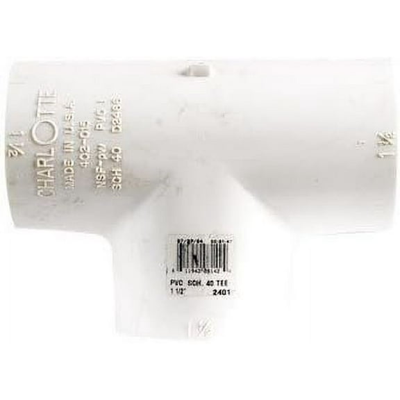 Charlotte Pipe Tee Sch 40 Pvc 1-1/2 "