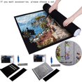 thumbnail image 2 of Almohadilla para rompecabezas, rollo de rompecabezas, tapete de fieltro, manta para rompecabezas de hasta 1500 Uds., accesorios para rompecabezas, nueva bolsa de almacenamiento de viaje portátil, 2 of 5