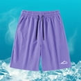 thumbnail image 4 of Toimothcn Men's Shorts Solid Color Sports Shorts With Stretchy Waist Drawstring Quickly Dry Loose Fit Summer Beach Shorts Comfy Mens Dailywear, 4 of 5