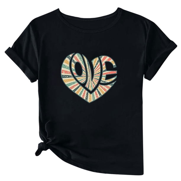 Camisetas de Manga Corta para Mujeres, Camiseta de Cuello Redondo Impresa de Moda, Primavera Y Verano Casual