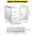 thumbnail image 2 of Acekid Outdoor Kitchen Drawer Combo - Stainless Steel, Multi-Layer Design with Paper Towel Rack, 2 of 8
