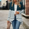 thumbnail image 5 of JUSLIO Striped Women Tops Relaxed Fit Casual Cardigans Fashion Long sleeve Cardigans Blue S, 5 of 7