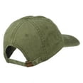 thumbnail image 4 of Indiana State Map Embroidered Washed Cotton Cap - Olive Green OSFM, 4 of 5
