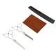 thumbnail image 5 of Juego de tijeras de peluquero Diseño ergonómico plateado Mango curvo Tijeras de entresacar profesionales para peluquería, 5 of 10