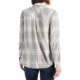 thumbnail image 2 of Lucky Brand Women's Classic Plaid Shirt Grey Size Large, 2 of 3