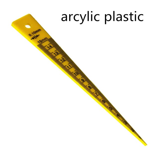 K15SG plastic feeler gauge 1-15mm Taper Welding Feeler Gauge Gage Gap Ruler Automobile industry Measuring Tools ,Easy to Use
