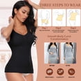 thumbnail image 4 of QUTETN 2 Packs Women‘s Shapewear Camisole with Built-in Bra - Tummy Control Compression Tank Tops, 4 of 6