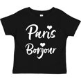 thumbnail image 3 of Inktastic Paris Bonjour with Hearts in White Text Boys or Girls Toddler T-Shirt, 3 of 5