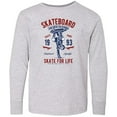 thumbnail image 3 of Inktastic Skateboard For Life Long Sleeve Youth T-Shirt, 3 of 5