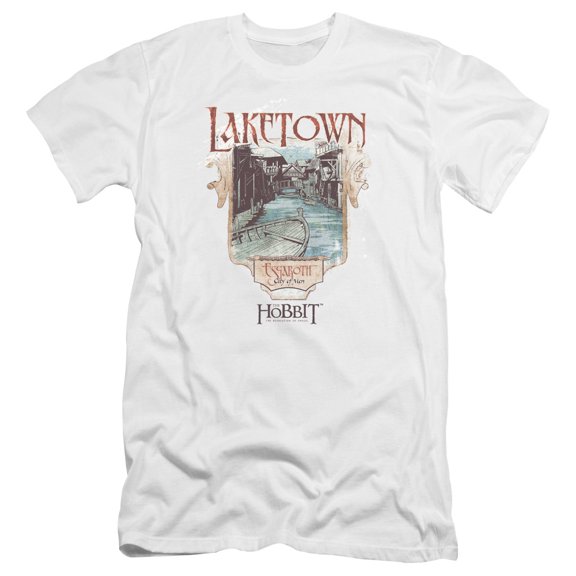Hobbitlaketown Premium Canvas Adult Slim Fit 30/1 T-Shirt White