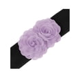 thumbnail image 2 of Cinturón Elástico Ancho para Mujeres INSPIRE CHIC, Corsé Estirable de Doble Flor Grande, Elegante y Casual para Vestido 68x6cm/26.8x2.4 pulgadas (LxA) Púrpura Claro, 2 of 6
