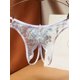 thumbnail image 1 of Braguitas transparentes con entrepierna abierta y bordado floral - Lencería y ropa interior sensual para mujer, 1 of 5