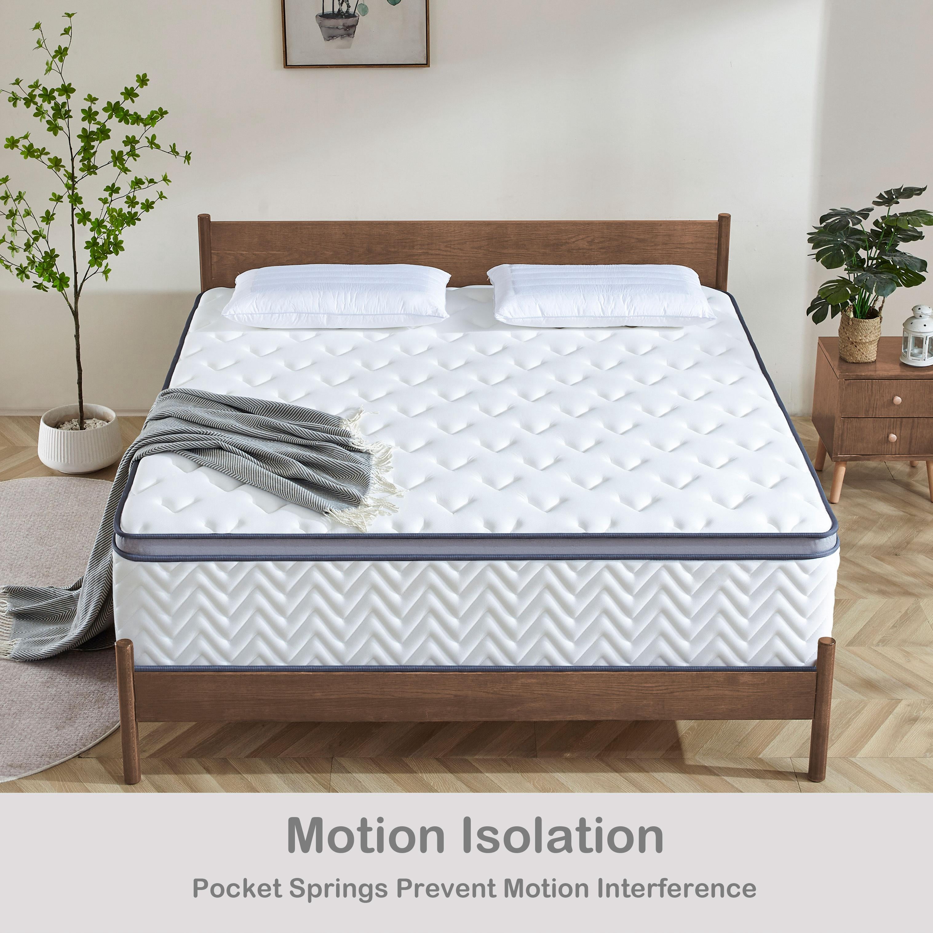 RODREAMY 12 inch Queen Mattress, Hybrid Mattress in a Box, Medium Firm, Pressure Relief & Motion Isolation, Breathable & CertiPUR-US