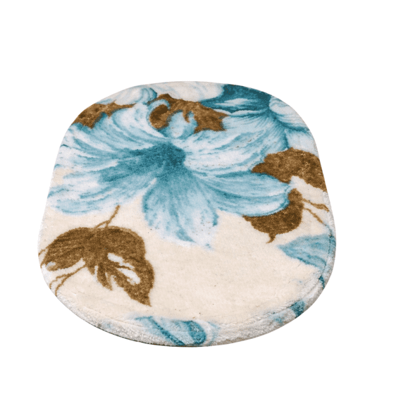 Floral Oval Door Mat Indoor Outdoor Non Slip Soft Floor Rug Decorative Entrance Doormat for Home Front Door